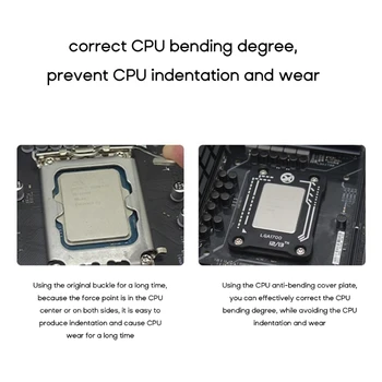 Корректор изгиба процессора для Intel12th LGA1700 LGA1800 Рамка процессора Защищает пряжку Крепежный кронштейн из алюминиевого сплава от отключения