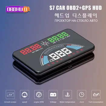OBD2 GPS Головной Дисплей Автомобиля OBD HUD 5,8 