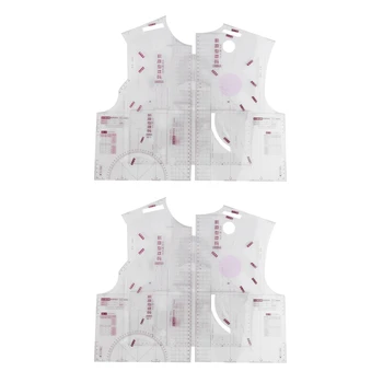 6X 1: 1 Модная линейка для дизайна ткани, форма для обрезки, шаблон для рисования одежды для школьников, линейка-прототип одежды
