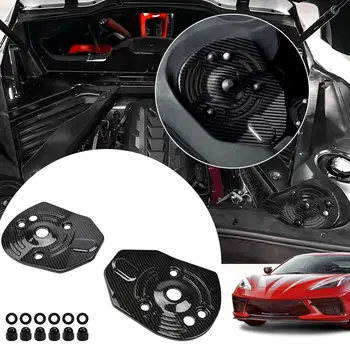 Крышки задней стойки автомобиля с Mag Ride Для Corvette C8 2020 2021 2022 2023 С рисунком из углеродного волокна