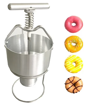 Ручная машина для приготовления пончиков для мороженого объемом 5 л, мини-машина для приготовления пончиков из нержавеющей стали, инструмент для производства пончиков ручной пресс