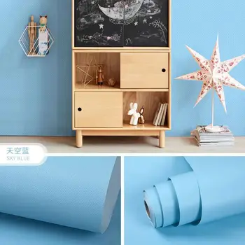 Самоклеящиеся водонепроницаемые обои, наклейка на стену, синий съемный рулон обоев для гостиной, спальни, домашнего декора