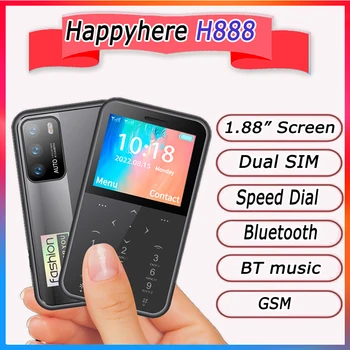 Мини-Мобильный телефон 2SIM-карта BT dialer Черный список Автоматический регистратор вызовов Bluetooth dial Будильник Волшебный голос Маленький Мобильный телефон