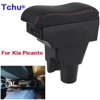 Для Kia Morning, коробка для подлокотников Для Kia Picanto, Модификация интерьера автомобильного подлокотника, Многофункциональная коробка для подлокотников USB