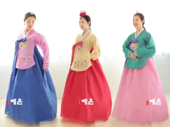 Женское платье Ханбок из корейской Импортной ткани, Придворная одежда эпохи Тан, Ханбок, Dachangjin, Свадебный Ханбок, Точечный Ханбок
