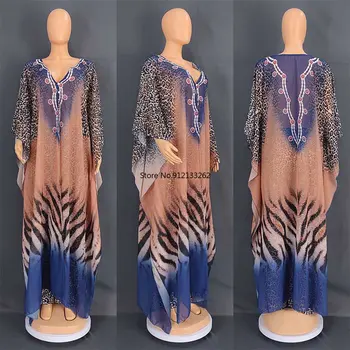 Комплект Халатов из 2 предметов, Африканская одежда, Женское платье, Брючные костюмы, Модный Цветочный Принт, Традиционная африканская одежда Bazin Riche Kanga