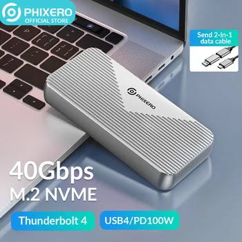 PHIXERO 40 Гбит/с USB 4,0 Thunderbolt 3/4 SSD Чехол Жесткий драйвер M.2 NVMe PCIE Корпус Совместим с USB 4/3.2/3.1/3.0/ Для Mac