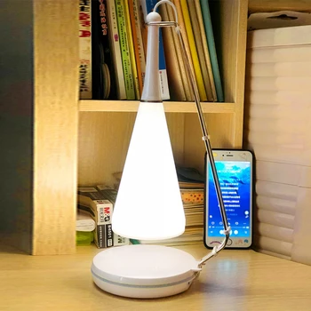 Новый креативный светодиодный ночник, товары для умного дома, мобильный телефон, беспроводной Bluetooth-динамик, настольная лампа для зарядки