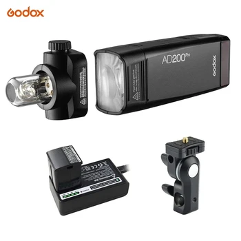 Godox AD200Pro Карманная Вспышка Портативная Беспроводная TTL Со Сменной головкой вспышки GN52 GN60 1/8000 s HSS 200 Вт для Nikon Sony Canon