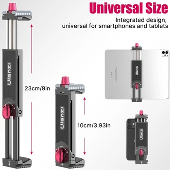 Ulanzi U-Pad III Металлический зажим для планшета, Универсальный держатель для iPhone и Ipad с диагональю от 3,93 до 9 дюймов, удлинитель Холодного башмака Arca Swiss Mount