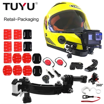 Аксессуары для камеры Шлема TUYU для Go pro, Кронштейн для Мотоциклетного Шлема, Велосипедная Регулируемая Пряжка для GoPro Hero 5 6 7 EKEN H9 Yi