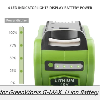 Литий-ионный аккумулятор 40 В 12,8 Ач для GreenWorks G-MAX 29472 29462 2901319 29482 20302 20672 24252 20202 22262 20322 Садовые электроинструменты
