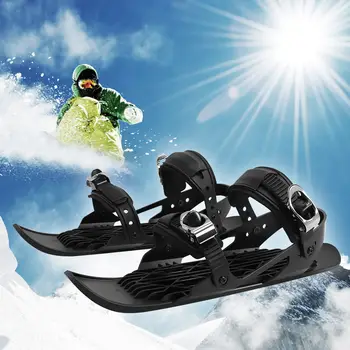 Зимние Новые Мини-короткие Лыжные ботинки Для взрослых и Детей, Регулируемый сноуборд, Лыжные санки, Уличная обувь для прогулок по снегу