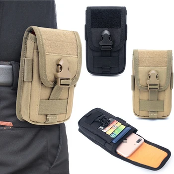 Тактическая поясная сумка Molle, сумка для мобильного телефона, держатель для удостоверения личности, поясная сумка, спортивная сумка для кемпинга