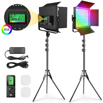 RGB Светодиодный Видеосветильник С Батареей Комплект Видеоосвещения Фотостудийная Лампа Для Потоковой Фотосъемки Tiktok Conference Lighting