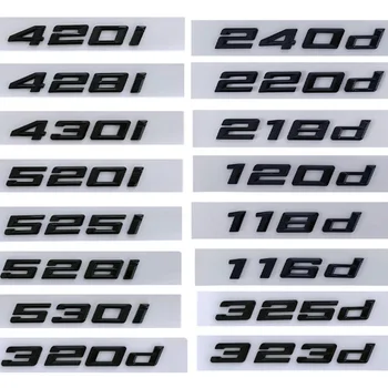 3D Буквы ABS Для Логотипа автомобиля BMW 118d 220d 316d 318d 320d 330d 340d 420d 530d Логотип E90 E92 F30 G20 Наклейки Аксессуары Для багажника