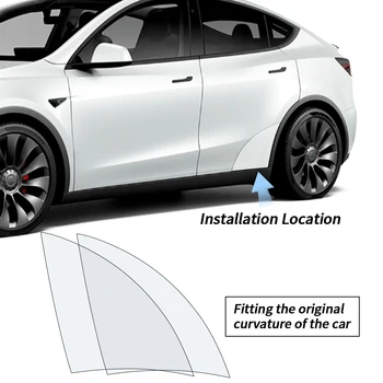 Защитная пленка для лампы для Tesla Model Y 2021-2023, Прозрачная Передняя задняя дверь, Комплект одежды для автомобиля, PPF, украшение автомобиля с инструментами