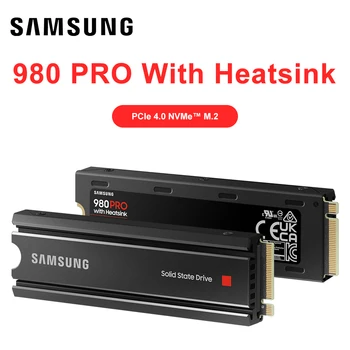 Samsung 980 PRO NVMe 4,0 M.2 SSD с радиатором 1 ТБ 2 ТБ M.2 2280 Внутренний твердотельный диск PCIe Gen 4.0x4 NVMe Для настольного ноутбука