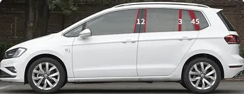 Средняя Колонна Дверного окна BC Pillar Post с накладкой из паделя глянцево-черного цвета для VW GOLF Sportsvan 2016-2020
