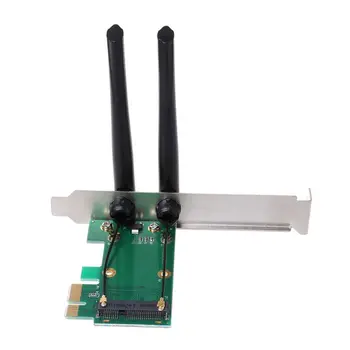 2023 Новая Беспроводная Сетевая карта WiFi Mini PCIE-PCI-E 1X Настольный WIFI Адаптер для Компьютера с 2 Антеннами