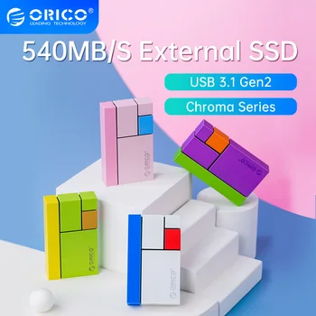 Внешние жесткие диски ORICO Chroma CN300 1 ТБ 500 ГБ 250 ГБ Мини Портативный твердотельный накопитель Type-C 540 М/С Внешний твердотельный накопитель External SSD