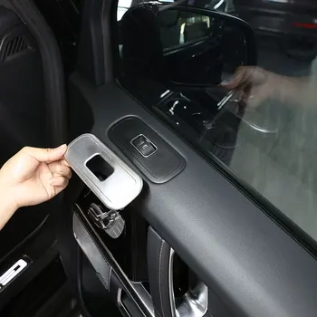 Для Mercedes Benz G class W463 2019-2022 ABS Серебристый/из углеродного волокна Кнопка Подъема Окна Автомобиля Рамка Накладка Наклейка Автомобильные Аксессуары