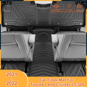 2021-2022 Коврики для Toyota Land Cruiser LC300 2021 2022 Аксессуары TPE Водонепроницаемый Нескользящий Коврик для Ног с царапинами