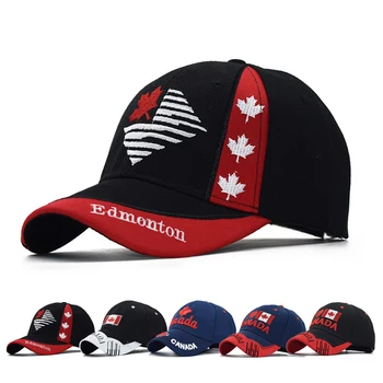 Бейсболка с канадской буквенной вышивкой, для отдыха, кленовый лист, модная весенне-осенняя бейсбольная спортивная кепка, облегающая кепка в стиле хип-хоп