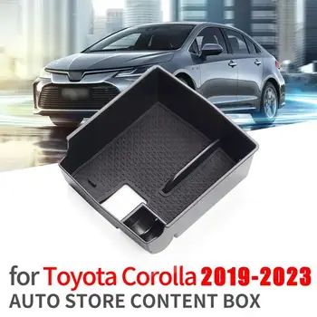 Автомобильный Центральный подлокотник, Ящик для хранения, Лоток для центральной консоли, Органайзер для Toyota Corolla 2019-2023, Аксессуары для авто интерьера F7R4