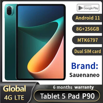 Оригинальная глобальная версия Tab P90 Lite 2023 4G LTE - 8 ГБ оперативной памяти - 256 ГБ ПЗУ - 11,0 дюймов - Планшет Android 11.0