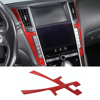 Для 2015-2022 Infiniti Q50L автомобильный переключатель регулировки кондиционера из мягкого углеродного волокна, наклейка на рамку, аксессуары для интерьера автомобиля