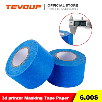 TEVOUP 3D Принтер Синяя Клейкая Лента Бумага 48 мм * 30 м Устойчивая К Высокой Температуре для 3D принтера С Подогревом, Защитная Нагревательная лента