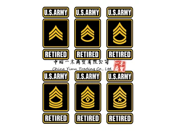 Виниловая наклейка для военнослужащих армии США, военный сержант/SSG/SFC/MSG/1SG/SGM