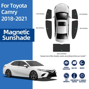 Для Toyota Camry XV70 2018-2023 Рамка Переднего Лобового Стекла Шторка Магнитный Автомобильный Солнцезащитный Козырек Щит Заднего Бокового Окна Солнцезащитный Козырек