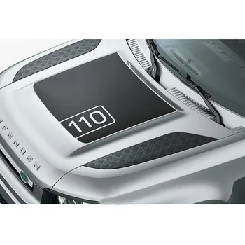 Lage Матовая черная спортивная наклейка на капот двигателя с виниловой графикой для Land Rover Defender 110
