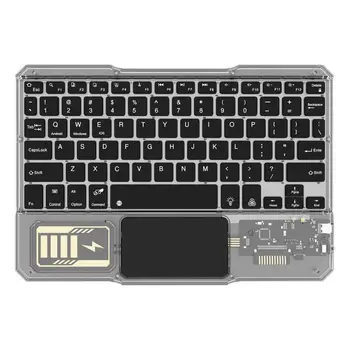 Компьютерная клавиатура Белая Перезаряжаемая цветная клавиатура, совместимая с Bluetooth, Регулируемая Световая цветная беспроводная клавиатура Розового цвета