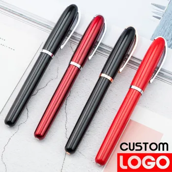 Изготовленная на заказ ручка для подписи логотипа, Металлическая деловая офисная канцелярская продукция, высококачественная рекламная подарочная шариковая ручка, Шариковая ручка с пользовательским логотипом