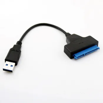 1x Разъем USB 3.0 A для подключения к SATA 22-контактному гнезду жесткого диска SSD Адаптер Соединительный кабель Шнур 2,5 дюйма 20 см