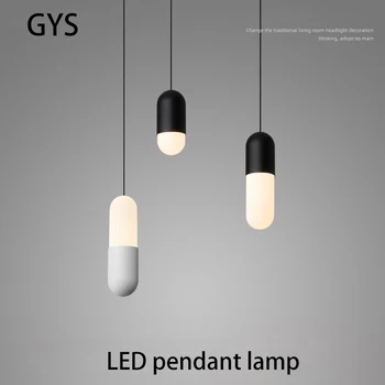 Светодиодная люстра GYS, Алюминиевая подвесная лампа мощностью 10 Вт, Прикроватная тумбочка, подвесные светильники для спальни, Декор маленькой домашней комнаты, Потолочное освещение, гостиная