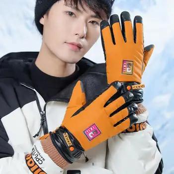 Зимние перчатки, 1 пара, модные ветрозащитные уютные мягкие перчатки для катания на коньках, лыжные перчатки для зимних видов спорта