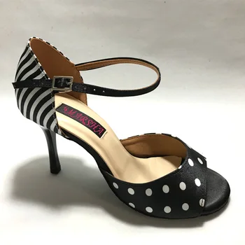 Удобная и модная обувь для латиноамериканских танцев, обувь для сальсы, танго, свадебные и праздничные туфли для женщин 6205DSB бесплатная доставка на высоком каблуке