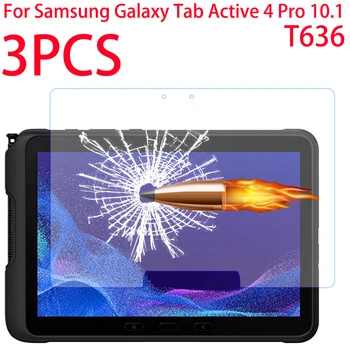3 шт. для Samsung Galaxy tab Active 4 pro 10.1 T636 Протектор экрана из закаленного стекла защитная пленка для планшета