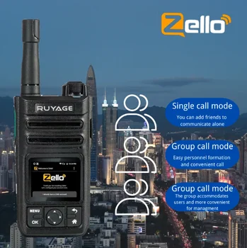 Ruyage ZL60 Zello Портативная Рация 4g Радио С Sim-картой Wifi Bluetooth Профессиональный Мощный Двухсторонний Радиоприемник Дальнего Действия 100 км