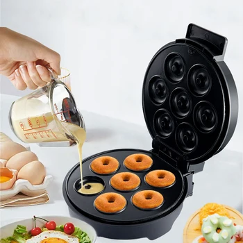 Электрическая машина для приготовления пончиков с автоматическим нагревом, Машина для выпечки яичного торта, хлеба мощностью 1200 Вт, печь для быстрого нагрева, сковорода для завтрака