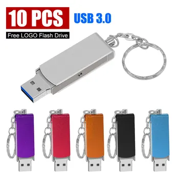 10 ШТ USB 3,0 Флэш-накопитель 64 ГБ Металлический Флешка 128 ГБ Высокоскоростной USB-накопитель 32 ГБ Флеш-накопитель 16 ГБ USB Flash usb flash 3,0