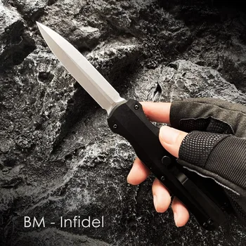 Ножи BM The Infidel D2 Steel OTF Карманный Нож Тактические Военные Карманные Ножи EDC Выживания Самообороны Карманные Ножи B3 Производства