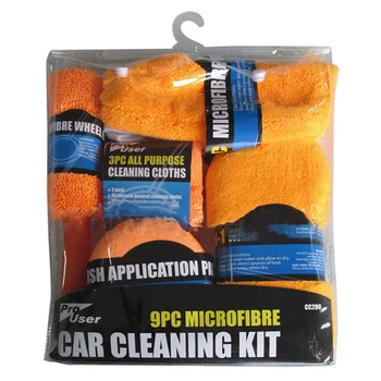 9 ШТ. Инструмент для чистки автомобиля, набор для автоматической мойки, включает полотенце из микрофибры, перчатки для мытья Колес, щетку-аппликатор, губку для мытья
