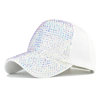 Новая Бейсбольная кепка со вспышкой и бриллиантами, Световая доска, Промытая Горячим Стразами, Женский Солнцезащитный козырек для женщин, Кепка-шлем