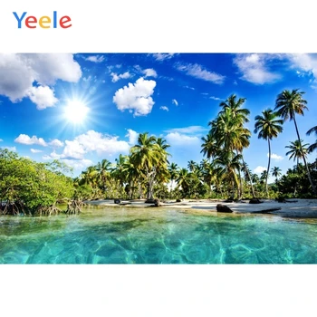 Yeele, Летние Тропические Пальмы, Небо, Семейный портрет, Морские фотографии, фоны на заказ, фотографические фоны для Фотостудии