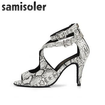 Танцевальная обувь Samisoler, кожаная обувь для бальных танцев, женская мода, Сальса, танго, джаз, Латиноамериканские танцевальные туфли, Профессиональные туфли